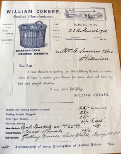 Basket invoice, Unst Heritage Centre