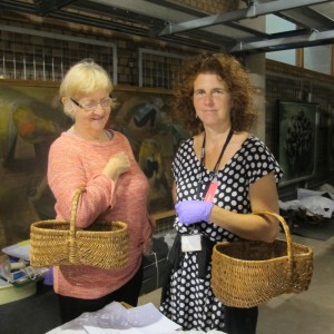Liz and Julie in the Museum of Rural Life organic store